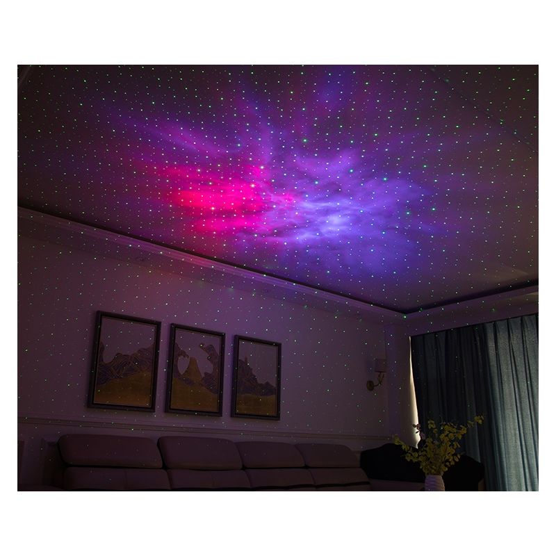 Natlys Laser Starry Sky Projector 7 Farver 360 Graders Rotation Perfekt Børnegave og Hjemmeindretning