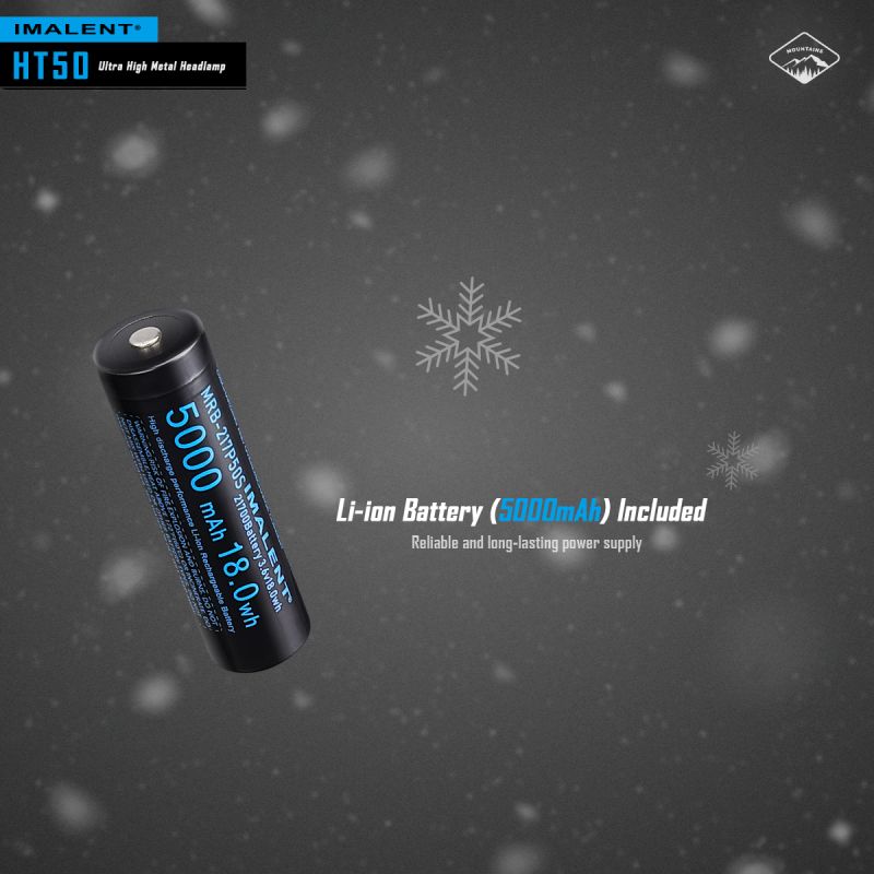 IMALENT HT50 LED-forlygte to lyskilder udendørs høj lumen vandtæt genopladeligt batteri eventyrforlygte