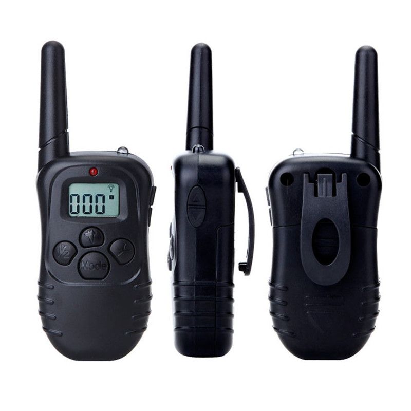 300m elektrisk vandtæt hundetræningskrave med LCD fjernbetjening til lydig træning af to hunde udendørs