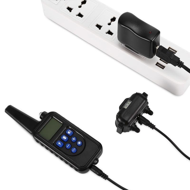 Elektrisk Hundetræningskrave med Fjernbetjening Vandtæt LCD-display Justerbare Træningsniveauer til Alle Størrelser