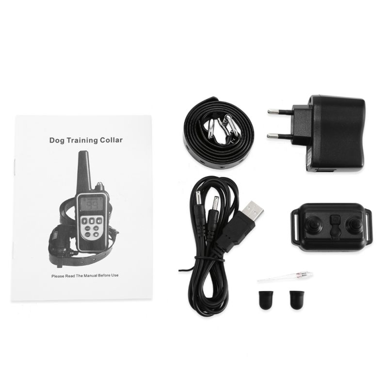 Elektrisk Hundetræningskrave med Fjernbetjening Vandtæt LCD-display Justerbare Træningsniveauer til Alle Størrelser