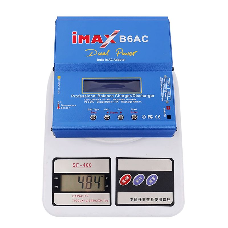 IMAX B6AC RC Oplader 80W 6A Balancelader med Digital LCD-skærm Mikroprocessorstyret til Li-ion NiMH Lipo Batterier