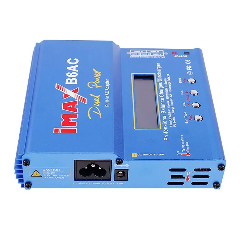 IMAX B6AC RC Oplader 80W 6A Balancelader med Digital LCD-skærm Mikroprocessorstyret til Li-ion NiMH Lipo Batterier