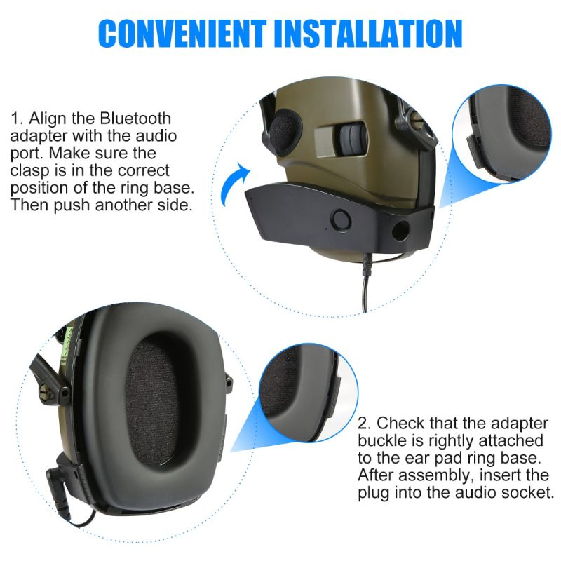 IMPACT SPORT Taktisk Elektronisk Skydning Øreværn Støjreduktion For Jagt og Udendørs Sport med Retningsmikrofoner