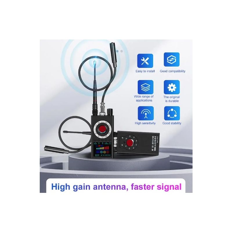 K19 Trådløs RF-signaldetektor GPS Tracker med infrarød scanning og LCD-skærm for personlig sikkerhed