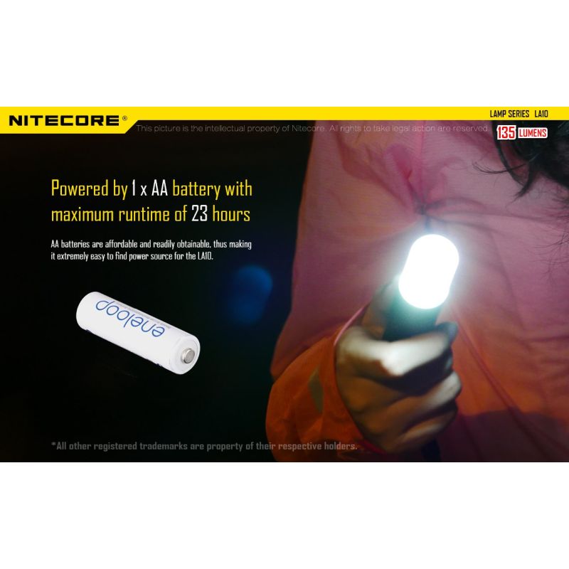 Nitecore LA10 mini EDC lommelygte 135 lumens kompakt camping lommelygte letvægts belysningsværktøj