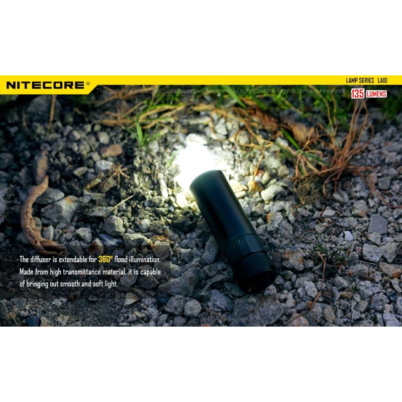 Nitecore LA10 mini EDC lommelygte 135 lumens kompakt camping lommelygte letvægts belysningsværktøj