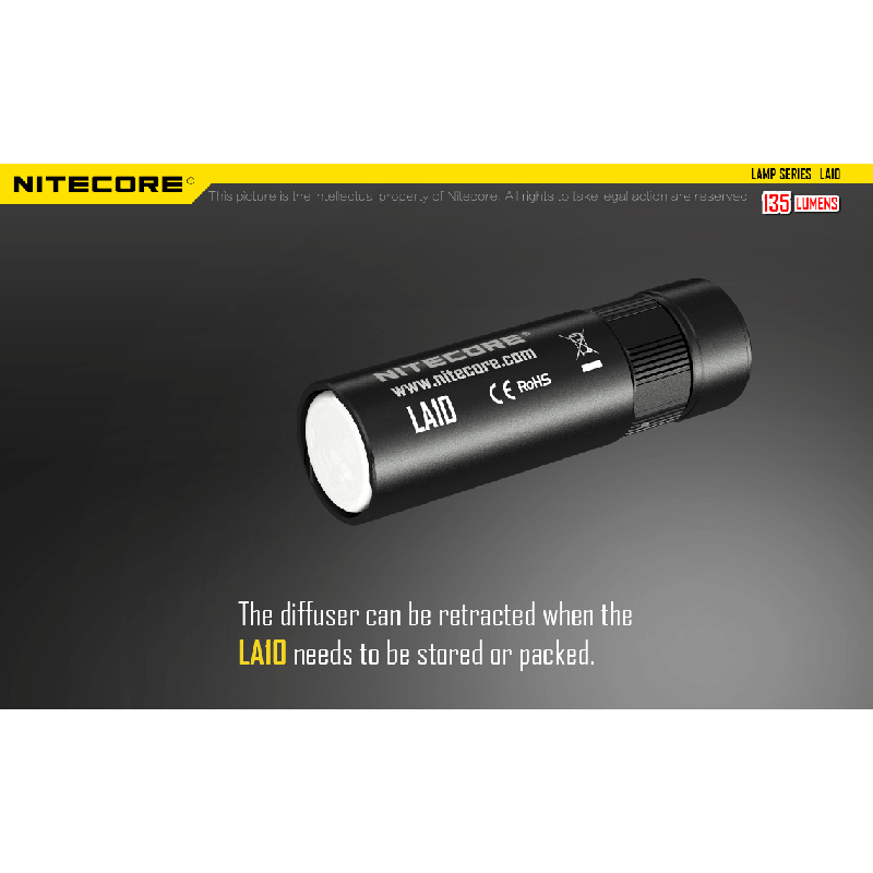 Nitecore LA10 mini EDC lommelygte 135 lumens kompakt camping lommelygte letvægts belysningsværktøj