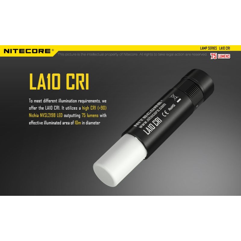 Nitecore LA10 mini EDC lommelygte 135 lumens kompakt camping lommelygte letvægts belysningsværktøj