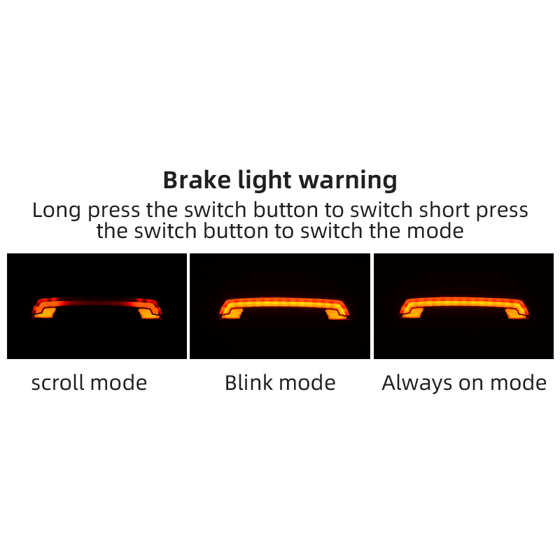 ROCKBROS LKWD-R1 cykellygte smart USB LED cykelbaglygte med trådløs fjernbetjening til cykelsikkerhed
