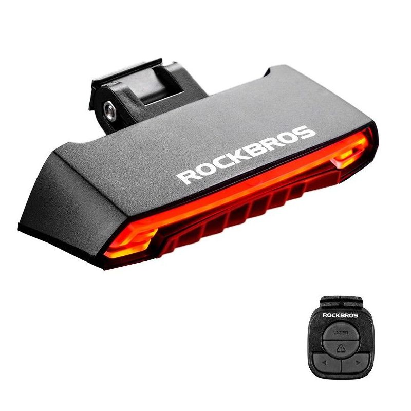 ROCKBROS LKWD-R1 cykellygte smart USB LED cykelbaglygte med trådløs fjernbetjening til cykelsikkerhed