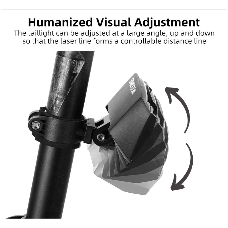 ROCKBROS LKWD-R1 cykellygte smart USB LED cykelbaglygte med trådløs fjernbetjening til cykelsikkerhed
