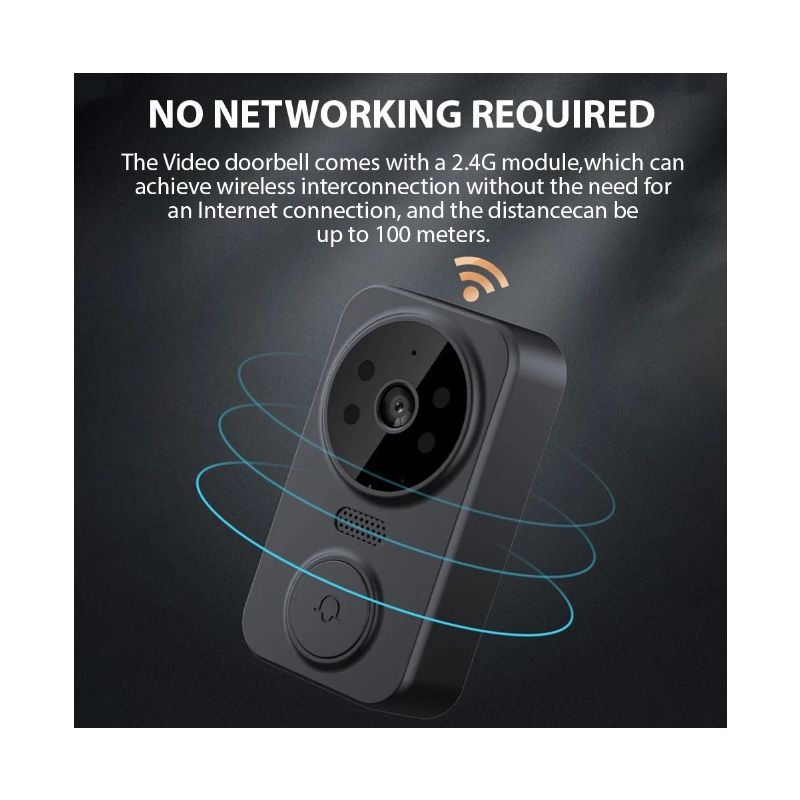 M12 Trådløs Videodørklokke med 4,3'' IPS Skærm og Avancerede Dørklokkefunktioner Problemfri Installation