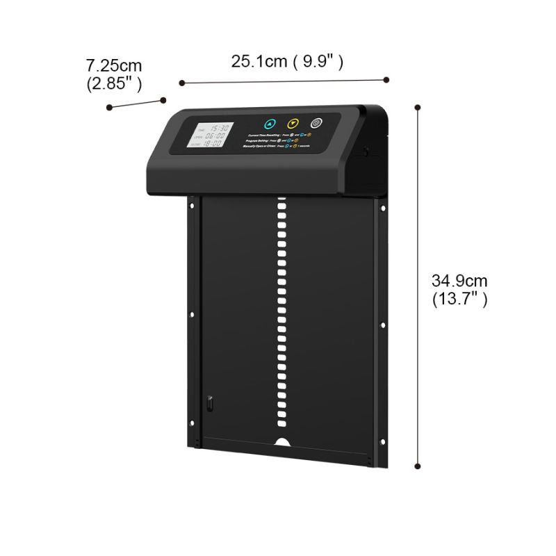 Automatisk hønsegårdsdøråbner med indbygget timer til nem hønsegårdsstyring vejrbestandig og holdbar konstruktion