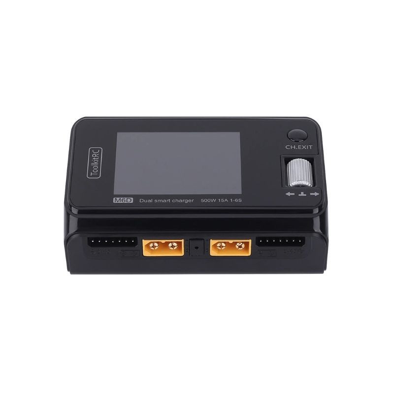 VærktøjssætRC M6D 500W 15A DC Dual Channel Mini Smart Oplader Aflader til LiPo NiMh Effektiv opladning