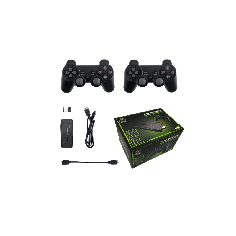 M8 Videospilkonsol 4K Retro-Spil med 2.4G Trådløs Controller Game Stick Omfattende Spilsamling 10000 Spil