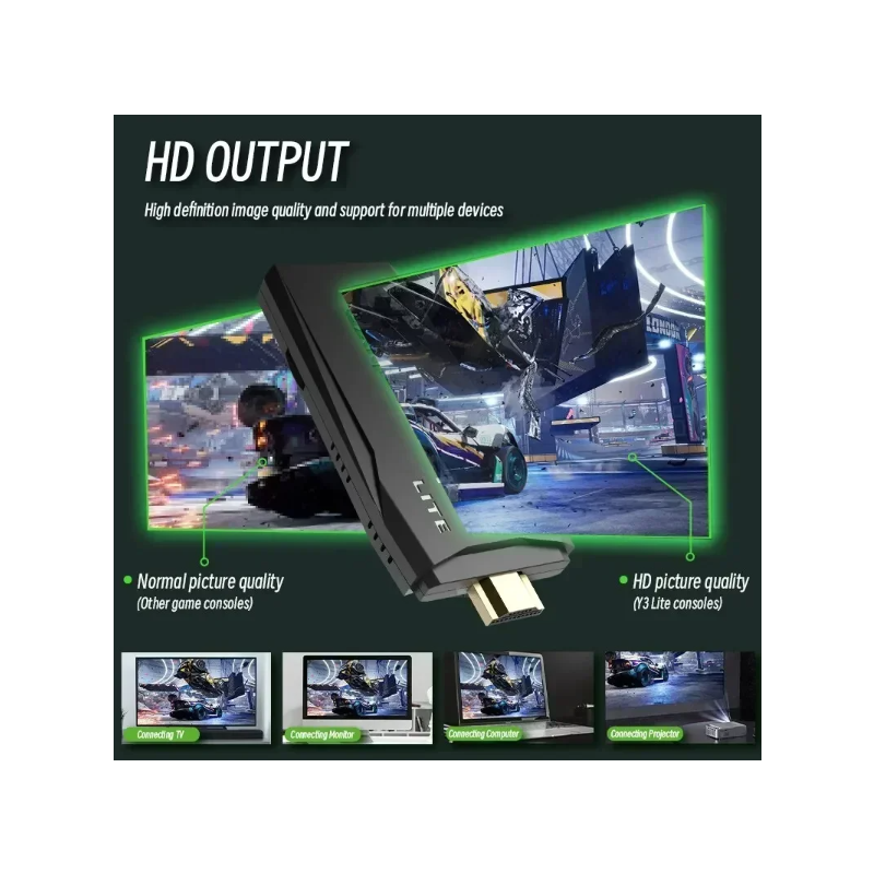 M8 Videospilkonsol 4K Retro-Spil med 2.4G Trådløs Controller Game Stick Omfattende Spilsamling 10000 Spil