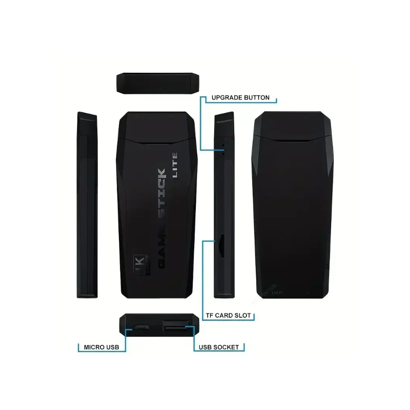 M8 Videospilkonsol 4K Retro-Spil med 2.4G Trådløs Controller Game Stick Omfattende Spilsamling 10000 Spil