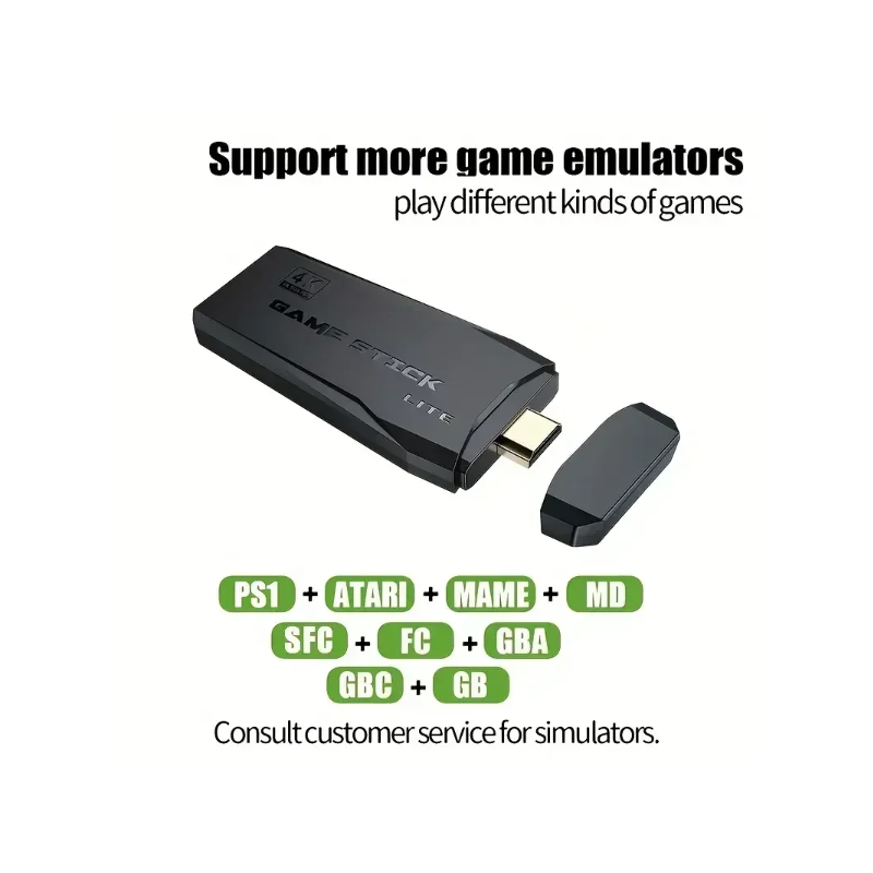 M8 Videospilkonsol 4K Retro-Spil med 2.4G Trådløs Controller Game Stick Omfattende Spilsamling 10000 Spil