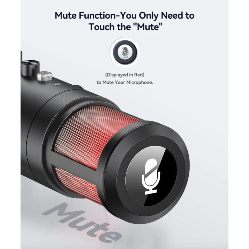 MU900PRO RGB USB-mikrofon til streaming dynamisk RGB belysning høj lydkvalitet kardioid opsamlingsmønster