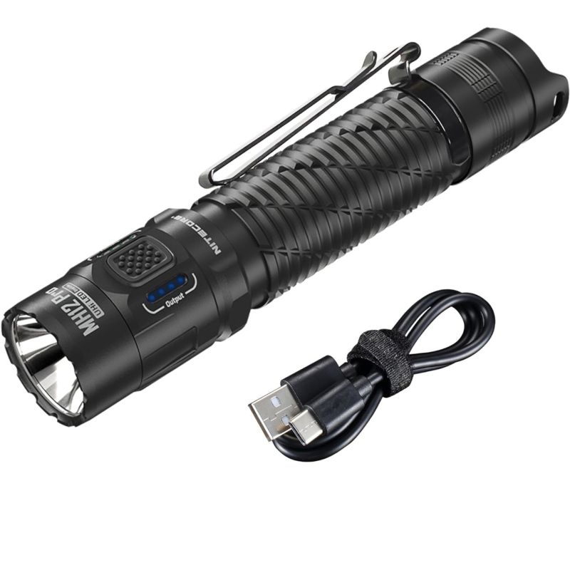 Nitecore MH12 Pro 3300 Lumen USB-C genopladelig lommelygte til udendørs eventyr og natlige vandreture