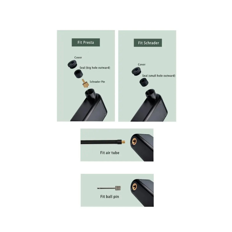 A2 Mini Elektrisk Luftpumpe Trådløs Bærbar Cykel Inflator Letvægt Cykeltilbehør Presta Schrader Ventil