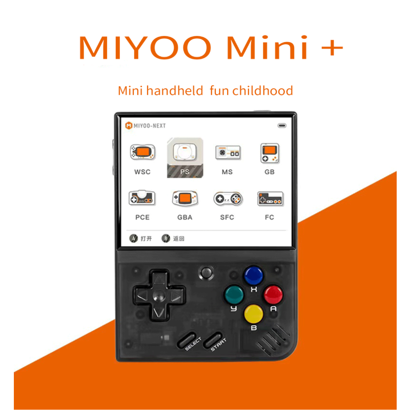 MIYOO Mini Plus Bærbar Retro Håndholdt Spilkonsol 3.5-tommer IPS Skærm til Gaming På Farten