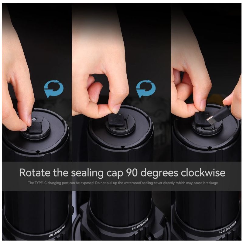 IMALENT MS32 200000 lumens LED lommelygte høj lysstyrke med aluminiumslegering for natte-synlighed og eventyr