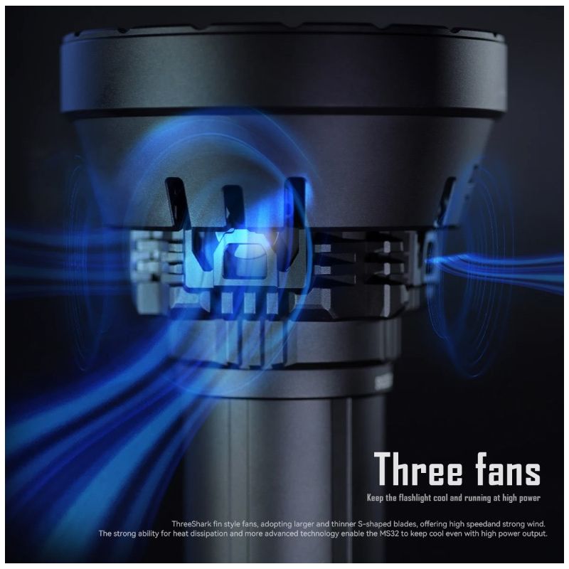 IMALENT MS32 200000 lumens LED lommelygte høj lysstyrke med aluminiumslegering for natte-synlighed og eventyr