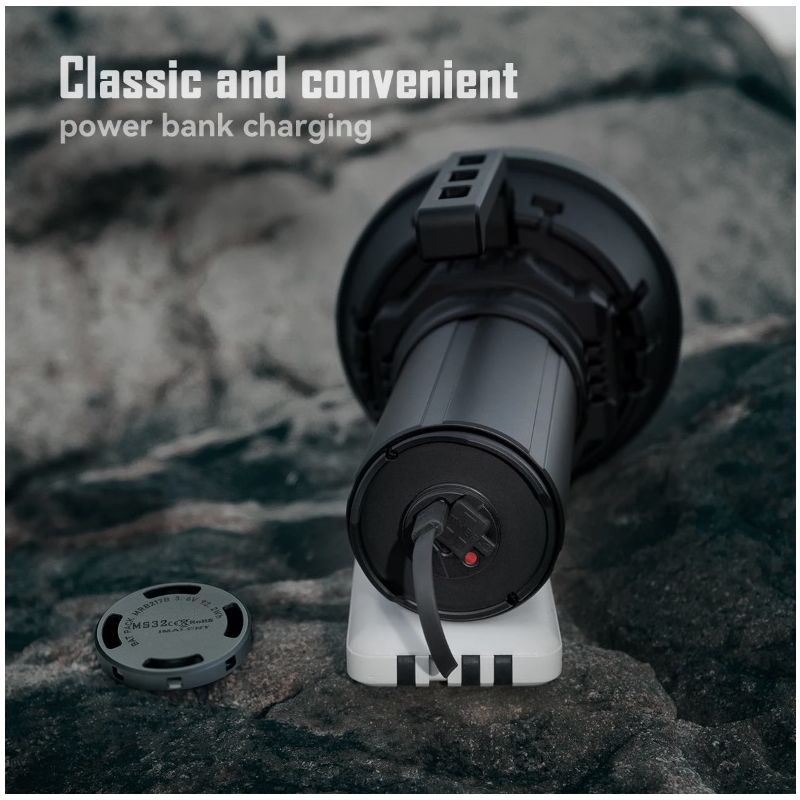 IMALENT MS32 200000 lumens LED lommelygte høj lysstyrke med aluminiumslegering for natte-synlighed og eventyr