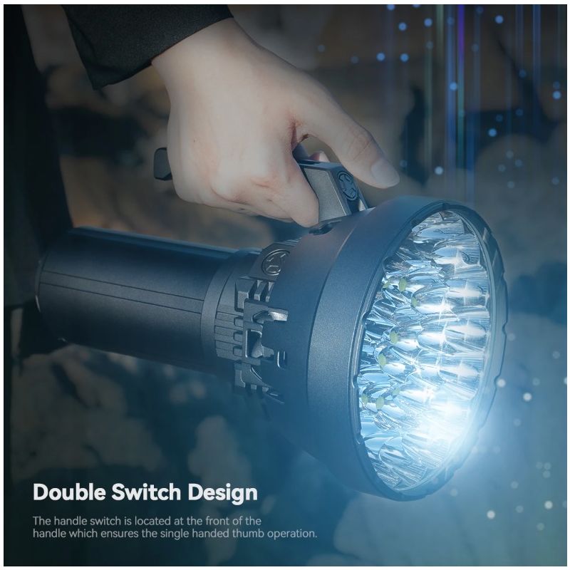 IMALENT MS32 200000 lumens LED lommelygte høj lysstyrke med aluminiumslegering for natte-synlighed og eventyr
