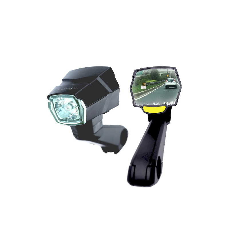 CarryBright CB800 cykelbakspejl forlygte med aluminiumslegering og knoplås design for cykelsikkerhed og synlighed