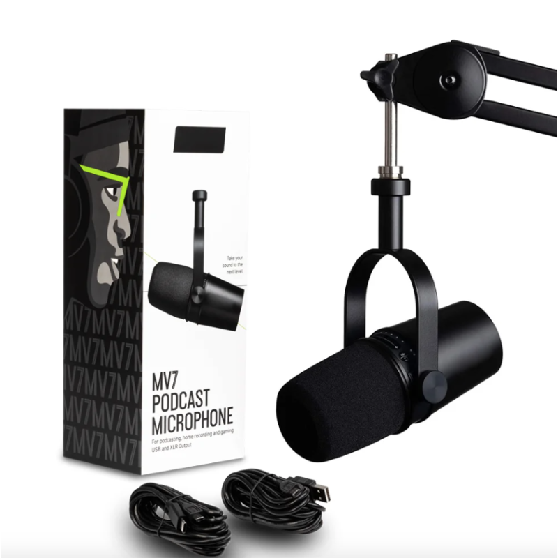 MV7 Professionel Dynamisk Podcast Mikrofon til Optagelse Lydproduktion Live Streaming med Højkvalitetslyd