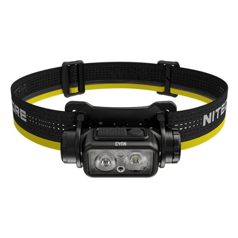 NITECORE NU43 genopladelig pandelampe 3400mAh batteri kraftig belysning 1400 lumen hvidt rødt lys til camping