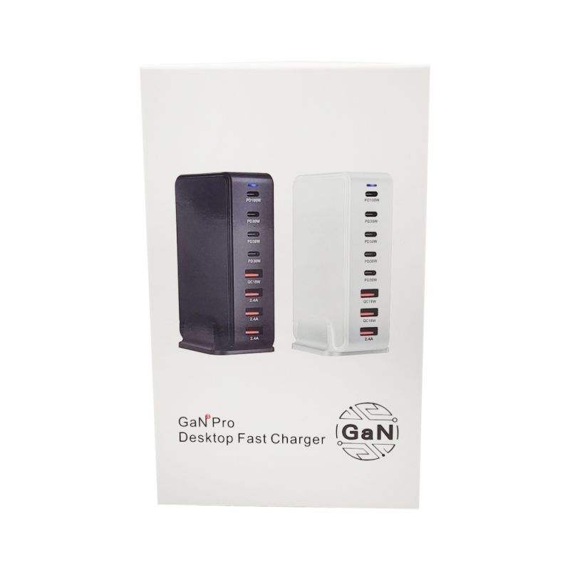 240W Desktop GaN-oplader med 8-ports USB Type C PD Charge Hurtigopladning til multi-enheds opladning