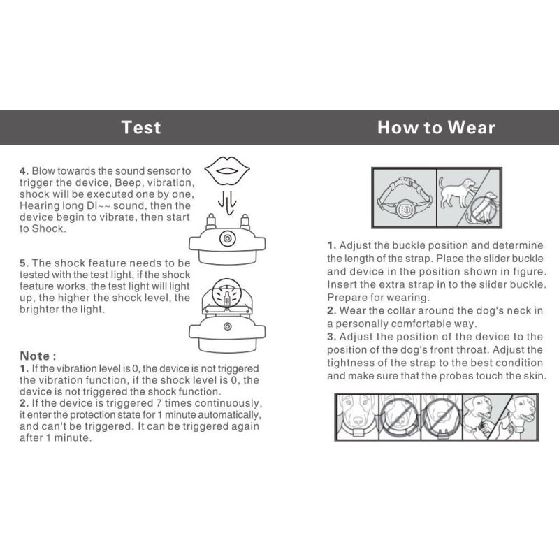 Color Screen Stopper Trainer Hundetræningsapparat med Gøen Genkendelseschip og Smart Strømstyring