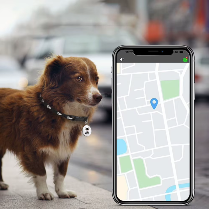 Hundesporer Airtag Hundehalsbånd Android Airtag GPS Tracker til hunde med Realtime placering og Hundesikkerhed
