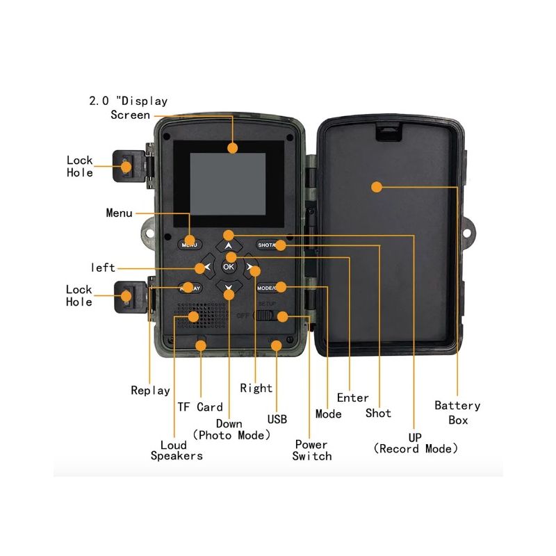 PR700 infrarød vildtkamera trail-kamera til naturobservation og sikkerhed med hurtig udløsningstid og natoptagelse