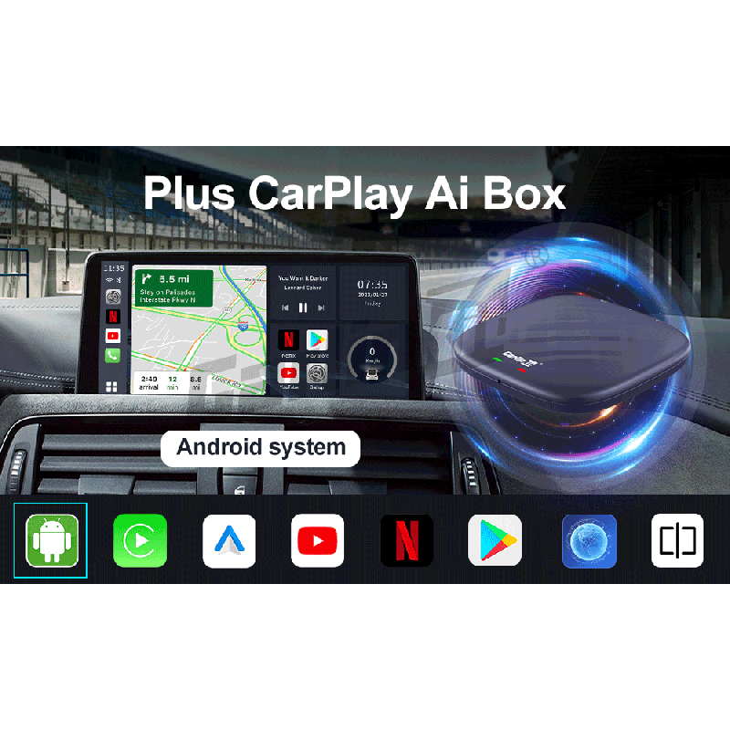 CarlinKit CarPlay Ai Box QCM6125 Android 13 Mini Wireless CarPlay til Infotainment og Streaming i Bilskærm