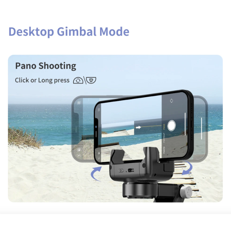 Oplev Q18 Selfie Stick 360 graders rotation med smart tracking innovativt design og stativ til smartphones