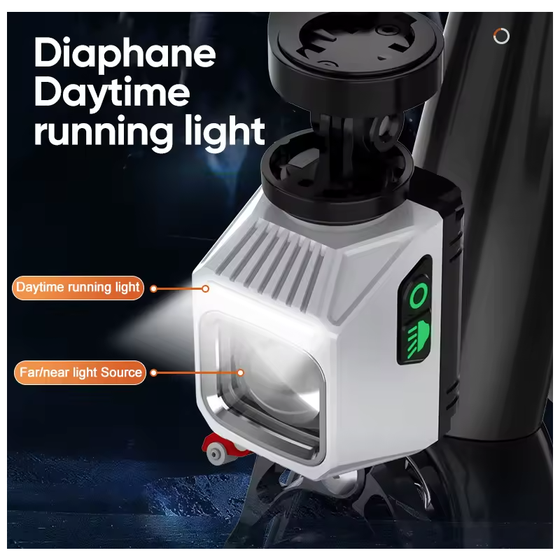 NiteBeam CL1600 cykel forlampe til MTB natridning dobbel knap kontrol Type-C opladning og 9 lys tilstande