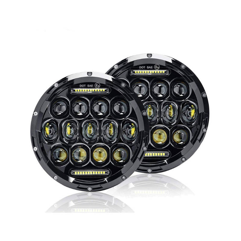 7 tommer motorcykel LED forlygte til Harley Jeep Wrangler Hummer 75W IP67 vandtæt off-road energieffektiv