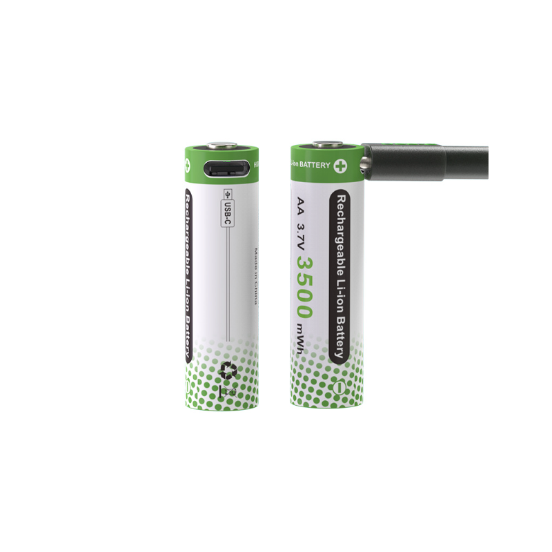 3,7V AA Genopladeligt Lithium-ion Batteri | 3500mWh Type-C Batteri | Højtydende & Miljøvenligt