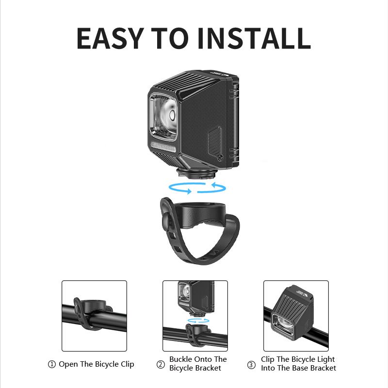 SMILING SHARK EVO1700 Cykellygte USB-C Genopladelige LED Forlygter Flere Lysindstillinger Vandtæt Cykelsikkerhed