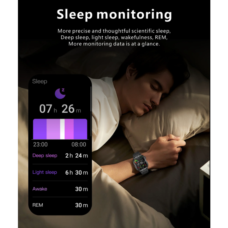 QX11 Smartwatch Herre | IP68 | Bluetooth Opkaldsur | Udendørs Sport Fitness Tracker