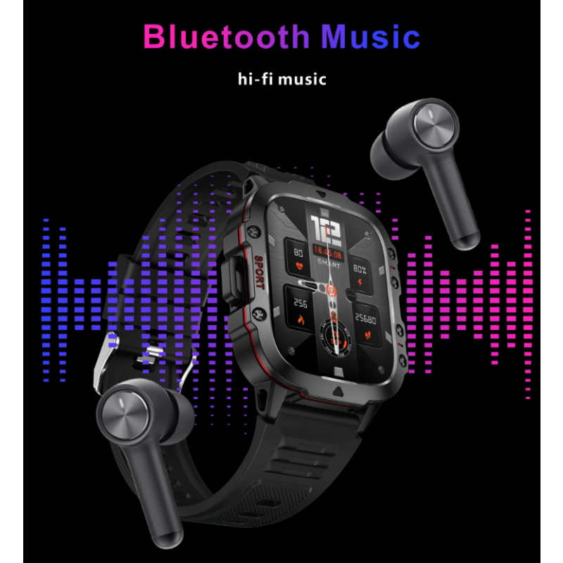 QX11 Smartwatch Herre | IP68 | Bluetooth Opkaldsur | Udendørs Sport Fitness Tracker