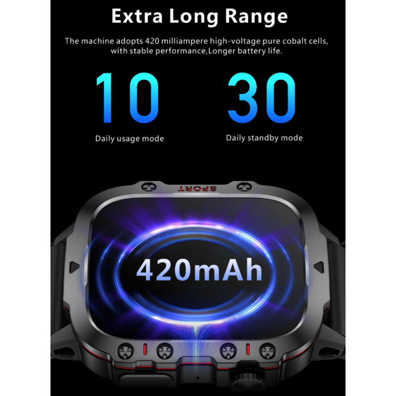 QX11 Smartwatch Herre | IP68 | Bluetooth Opkaldsur | Udendørs Sport Fitness Tracker