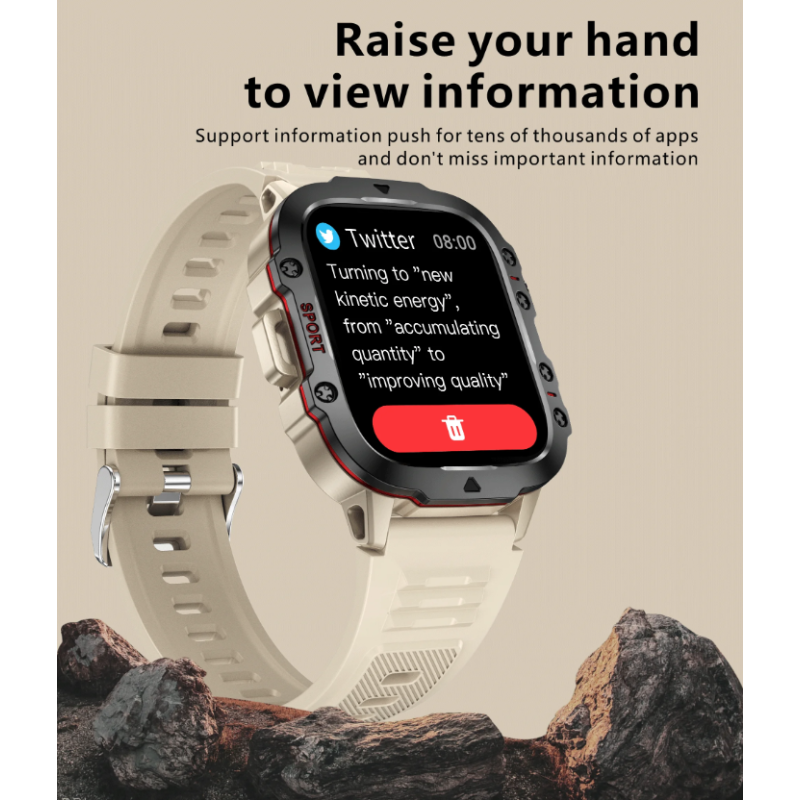 QX11 Smartwatch Herre | IP68 | Bluetooth Opkaldsur | Udendørs Sport Fitness Tracker