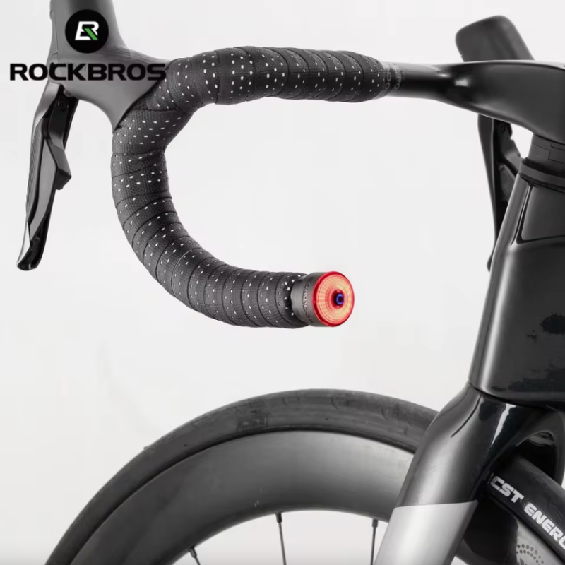 ROCKBROS R0 Styr-Endeplugs Cykellygte | Type-C Genopladelig Baglygte MTB/Landevej - Øg Cykelsikkerhed