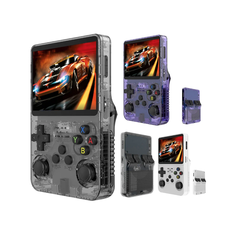 R36S Retro Håndholdt Videospilkonsol med 3,5-tommer IPS Skærm Bærbar Gaming med 10.000 Spil Linux System